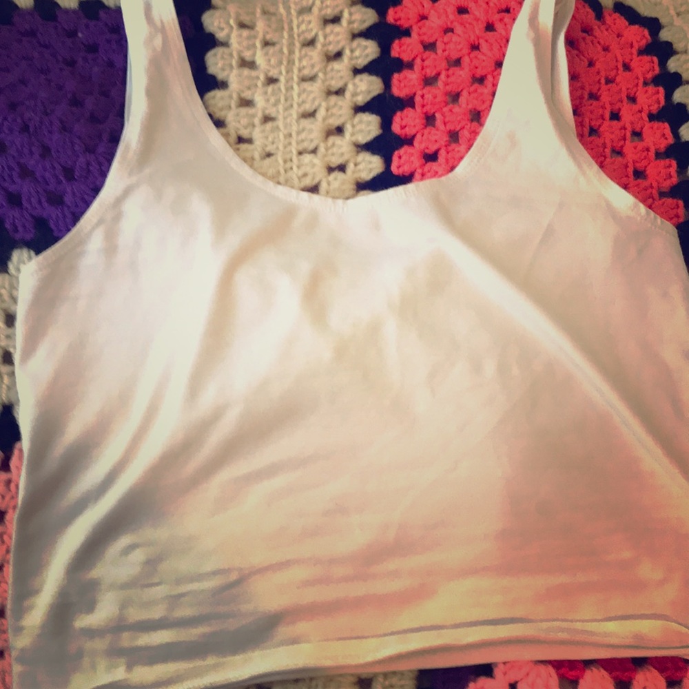 Topshop white crop tank